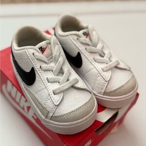 Nike Kids Blazer Low White and Black Sneakers